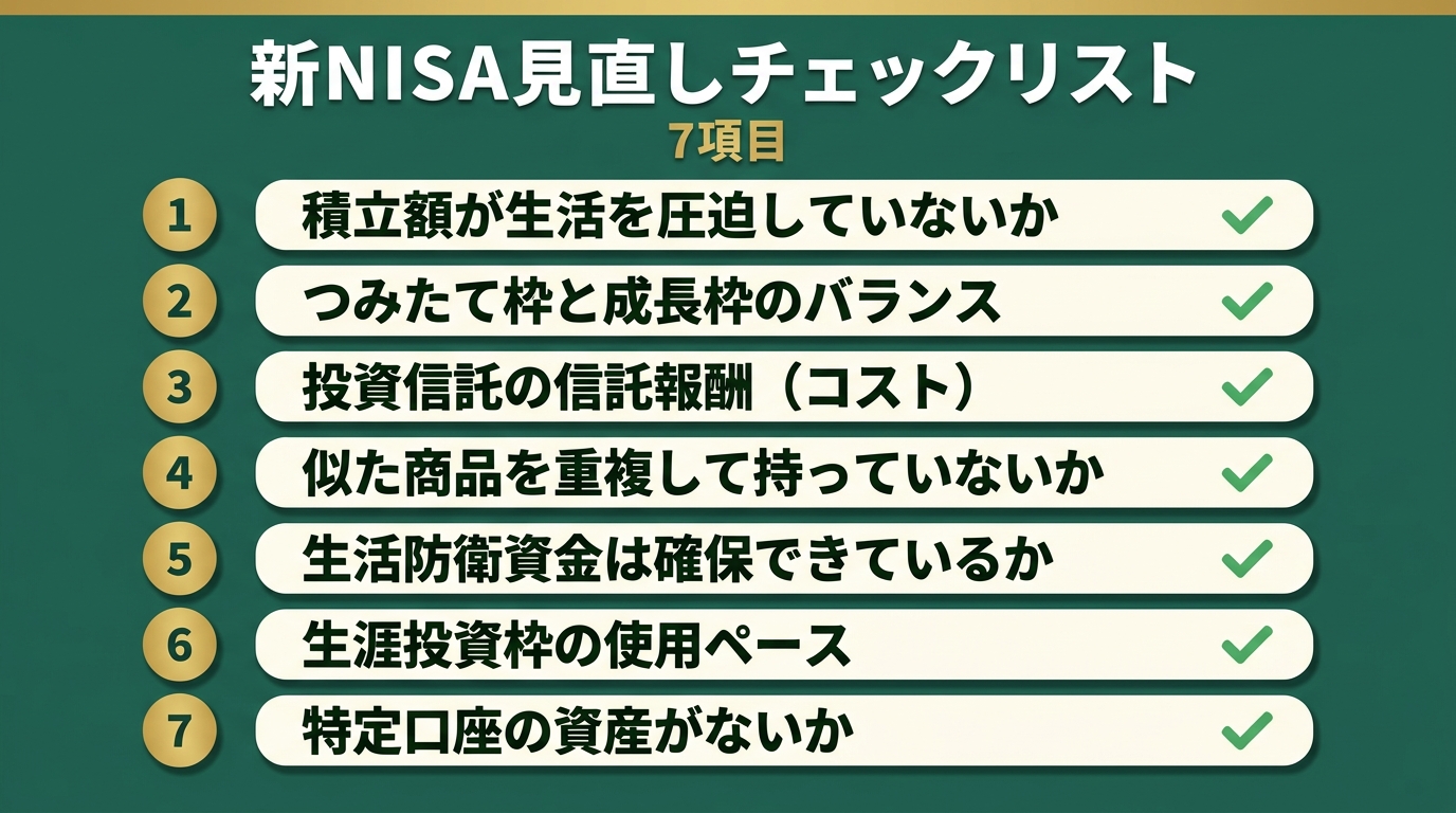 新NISA見直しチェックリスト7項目